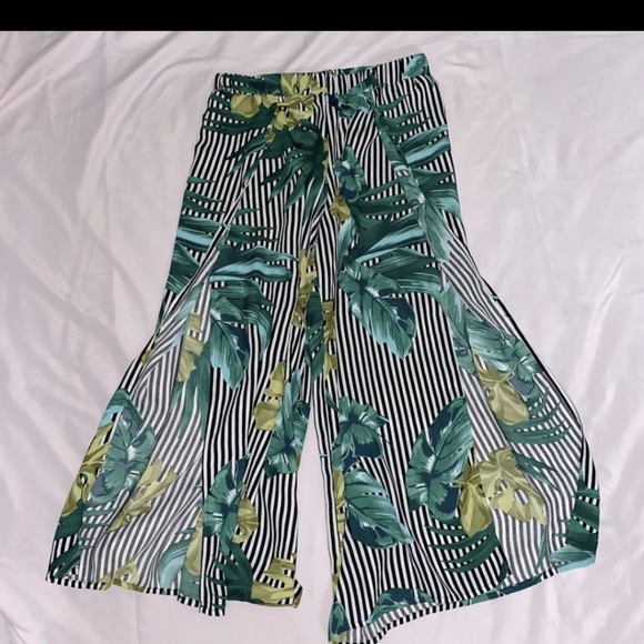 F21 NWOT Striped Palm Leaf pants | L - Picture 6 of 6